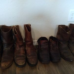 Four Pair Red Wing Boots 11B (Narrow) Pecos
